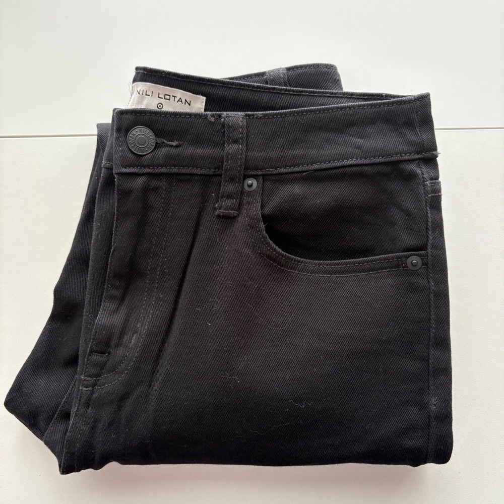 Nili Lotan Womens High Rise Skinny Jeans Black Denim Size‎ 2 RN17730 VN1247024
